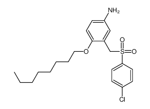 3-[(4-chlorophenyl)sulfonylmethyl]-4-octoxyaniline结构式