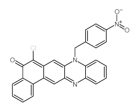 6-chloro-8-[(4-nitrophenyl)methyl]naphtho[1,2-b]phenazin-5-one Structure