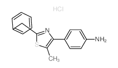 Benzenamine,4-[5-methyl-2-(phenylmethyl)-4-thiazolyl]-, hydrochloride (1:1) Structure