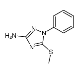 5-methylsulfanyl-1-phenyl-1H-[1,2,4]triazol-3-ylamine Structure