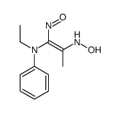 N-[1-(N-ethylanilino)-1-nitrosoprop-1-en-2-yl]hydroxylamine Structure