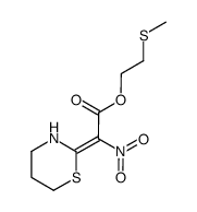 nitro-[1,3]thiazinan-2-ylidene-acetic acid 2-methylsulfanyl-ethyl ester Structure