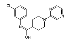 4-Piperidinecarboxamide,N-(3-chlorophenyl)-1-pyrazinyl-(9CI) structure