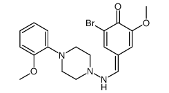 (4Z)-2-bromo-6-methoxy-4-[[[4-(2-methoxyphenyl)piperazin-1-yl]amino]methylidene]cyclohexa-2,5-dien-1-one Structure