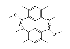 dimethyl 6,6'-dimethoxy-3,3',5,5'-tetramethylbiphenyl-2,2'-dicarboxylate结构式