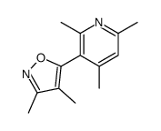 3,4-dimethyl-5-(2,4,6-trimethylpyridin-3-yl)-1,2-oxazole结构式