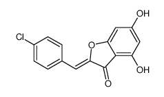 2-[(4-chlorophenyl)methylidene]-4,6-dihydroxy-1-benzofuran-3-one Structure