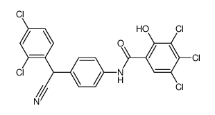 3,4,5-trichloro-N-{4-[α-cyano-α-(2,4-dichlorophenyl)methyl]phenyl}-2-hydroxybenzamide Structure