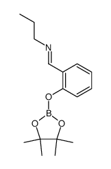 Propyl-[1-[2-(4,4,5,5-tetramethyl-[1,3,2]dioxaborolan-2-yloxy)-phenyl]-meth-(Z)-ylidene]-amine Structure