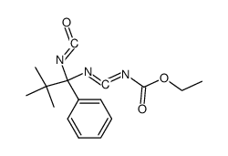 [(1-Isocyanato-2,2-dimethyl-1-phenyl-propylimino)-methylene]-carbamic acid ethyl ester结构式