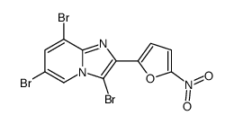 3,6,8-tribromo-2-(5-nitrofuran-2-yl)imidazo[1,2-a]pyridine Structure