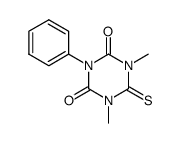 5,6-Dihydro-1,5-dimethyl-3-phenyl-6-thioxo-1,3,5-triazin-2,4(1H,3H)-dion结构式