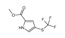 methyl 4-(trifluoromethylsulfanyl)-1H-pyrrole-2-carboxylate结构式