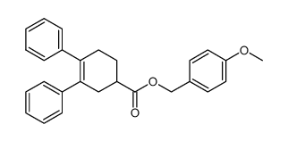 3,4-Diphenyl-cyclohex-3-enecarboxylic acid 4-methoxy-benzyl ester结构式