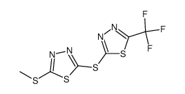 5-methylsulfanyl-5'-trifluoromethyl-2,2'-sulfanediyl-bis-[1,3,4]thiadiazole结构式
