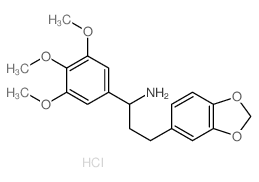 1,3-Benzodioxole-5-propanamine,a-(3,4,5-trimethoxyphenyl)-,hydrochloride (1:1) structure