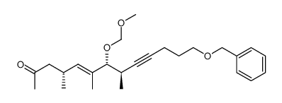 (E)-(4R,7R,8R)-13-benzyloxy-7-methoxymethoxy-4,6,8-trimethyltridec-5-en-9-yn-2-one Structure