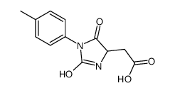 2-[1-(4-methylphenyl)-2,5-dioxoimidazolidin-4-yl]acetic acid Structure