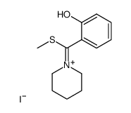 1-((2-hydroxyphenyl)(methylthio)methylene)piperidin-1-ium iodide Structure