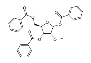 1,3,5-tri-O-benzoyl-2-O-methyl-α/β-D-ribose Structure