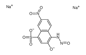 3-Hydroxy-7-nitro-4-(nitrosoamino)-1-naphthalenesulfonic acid sodium salt Structure