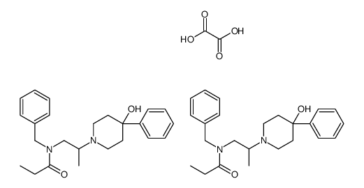 N-benzyl-N-[2-(4-hydroxy-4-phenylpiperidin-1-yl)propyl]propanamide,oxalic acid结构式