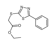 ethyl 2-[(5-phenyl-1,3,4-thiadiazol-2-yl)sulfanyl]acetate结构式