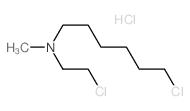 1-Hexanamine,6-chloro-N-(2-chloroethyl)-N-methyl-, hydrochloride (1:1) structure