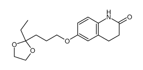 6-(3-(2-ethyl-1,3-dioxolan-2-yl)propoxy)-3,4-dihydroquinolin-2(1H)-one Structure