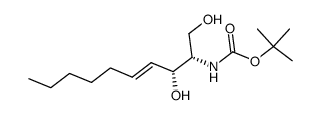 tert-butyl ((2S,3R,E)-1,3-dihydroxydec-4-en-2-yl)carbamate结构式