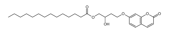 3-hydroxy-4-[(2-oxo-2H-1-benzopyran-7-yl)oxy]butyl tetradecanoate结构式