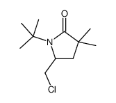 1-tert-butyl-5-(chloromethyl)-3,3-dimethylpyrrolidin-2-one结构式