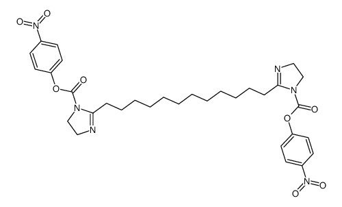 1,12-bis[N,N'-(4-nitrophenyloxycarbonyl)imidazolin-2-yl]dodecane结构式