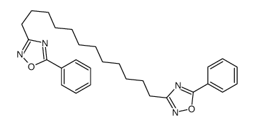 5-phenyl-3-[12-(5-phenyl-1,2,4-oxadiazol-3-yl)dodecyl]-1,2,4-oxadiazole结构式