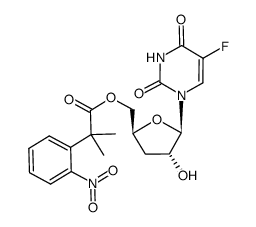 5'-[2-methyl-2-(2-nitrophenyl)propionyl]-2'-deoxy-5-fluorouridine结构式