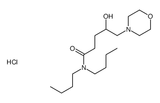 N,N-Dibutyl-gamma-hydroxy-4-morpholinepentanamide monohydrochloride Structure