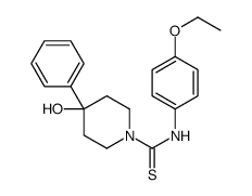 N-(4-ethoxyphenyl)-4-hydroxy-4-phenylpiperidine-1-carbothioamide结构式
