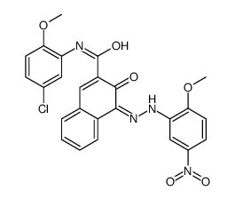 N-(5-chloro-2-methoxyphenyl)-3-hydroxy-4-[(2-methoxy-5-nitrophenyl)azo]naphthalene-2-carboxamide结构式