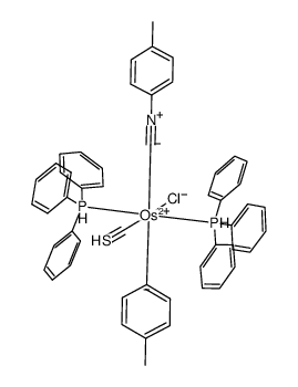 OsCl(p-tolyl)(CN-p-tolyl)(CS)(PPh3)2结构式