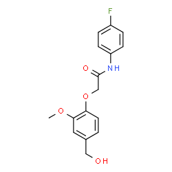 ACETAMIDE, N-(4-FLUOROPHENYL)-2-[4-(HYDROXYMETHYL)-2-METHOXYPHENOXY]- structure