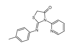 2-(4-methylphenyl)imino-3-pyridin-2-yl-1,3-thiazolidin-4-one结构式
