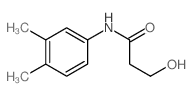 N-(3,4-dimethylphenyl)-3-hydroxy-propanamide结构式