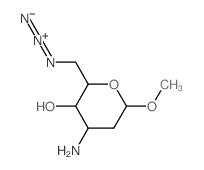 Methyl 3-amino-2,3,6-trideoxy-6-(2.lambda.~5~-1,2-triazadienyl)hexopyranoside结构式