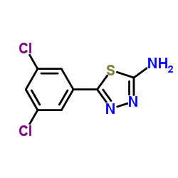 5-(3,5-Dichlorophenyl)-1,3,4-thiadiazol-2-amine结构式
