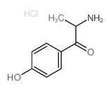 2-amino-1-(4-hydroxyphenyl)propan-1-one结构式