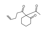 2-acetyl-2-pent-4-enoylcyclohexan-1-one结构式