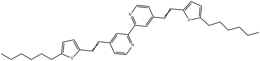 2,2'-Bipyridine, 4,4'-bis[2-(5-hexyl-2-thienyl)ethenyl]-结构式