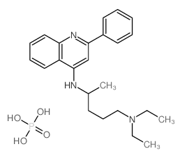 Phosphoric acid compound with N~1~,N~1~-diethyl-N~4~-(2-phenyl-4-quinolinyl)-1,4-pentanediamine (1:1) Structure