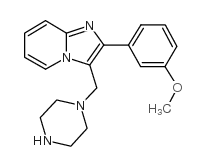 6-BROMO-2-(3,4-DIMETHOXYPHENYL)-3-(PIPERAZIN-1-YLMETHYL)IMIDAZO[1,2-A]PYRIDINE structure