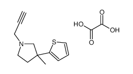 3-methyl-1-prop-2-ynyl-3-thiophen-2-ylpyrrolidine,oxalic acid Structure